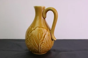Bordallo Pinheiro Honey Gold Cabbage Cruet Small Pitcher No Stopper Portugal - Picture 1 of 9