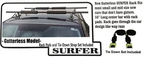 Block Hard Surfboard Roof Rack car automobile truck Van Surfer strap thru & Clip - Picture 1 of 3