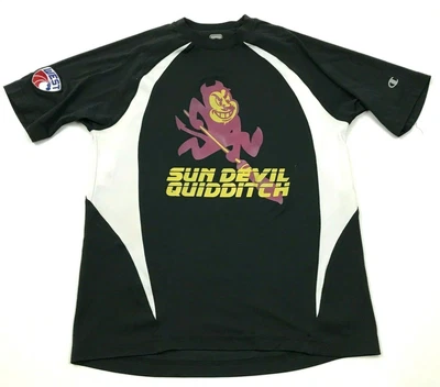 Champion Arizona State Sun Devils Quidditch Jersey Size Small Black Shirt HONDA - Image 1 of 4