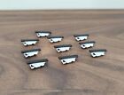 10x White Narrowbody BELT BAG LOADERS GSE Airport Vehicles Models 1:400 Scale