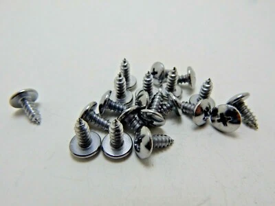 8 X 7/16 CROMO PHILLIPS CABEZA ARANDELA TORNILLOS DE AJUSTE Foto 1 de 4