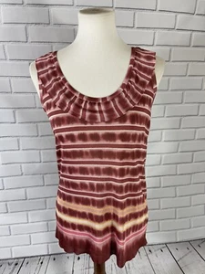 Pringle of Scotland Womens Sleeveless Pink Tie Dye Top Blouse Womens Large - Picture 1 of 4