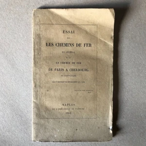 Essai sur les chemins de fer […] Paris à Cherbourg — Fibrène — 1854. - Picture 1 of 7