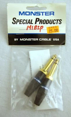 Monster MIBSP Mono 1/4 pulgadas Phono Plug, Par - Nuevo, Envío Gratis Foto 1 de 2