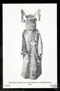 Tibet Deer Spirit Costume Mask Lama Mystery Play 1930  - Picture 1 of 1
