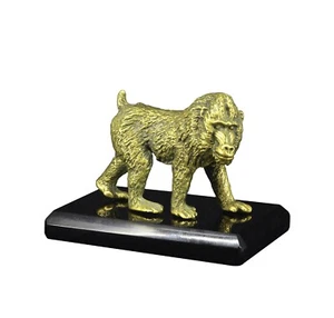Art Deco massive Bronze Gorilla Affe Primas Statuette Figur mit Obsidian Ständer - Bild 1 von 9
