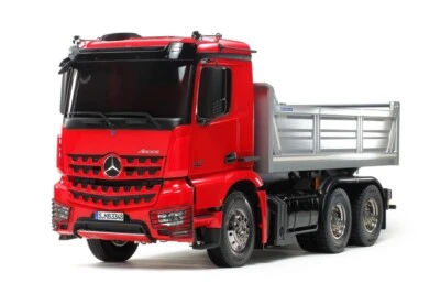 Tamiya 56361 1/14 RC Mercedes Benz Arocs 3348 6x4 Tipper Truck Red Cab Edition - Image 1 of 2