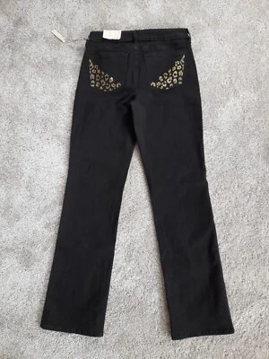 BNWT NYDJ MARILYN STRAIGHT LIFT TUCK TECHNOLOGY BLACK DENIM JEANS SZ 6 L 32  - Image 1 of 4