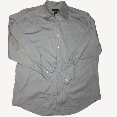 Camisa de manga larga Harold Powell para hombre azul algodón talla 17 (34/35) Foto 1 de 4