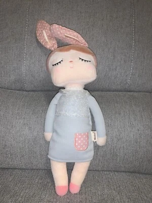Muñeca bebé Metoo peluche animal de peluche orejas de conejo 13” Foto 1 de 4