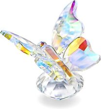 Small Modern Crystal Butterfly Figurine Paperweight Multicolor Carved Art Decor