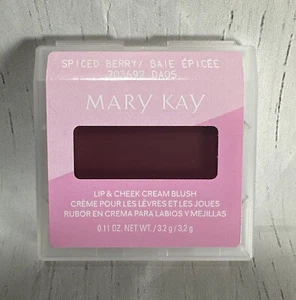 New In Package Mary Kay Lip & Cheek Cream Blush Spiced Berry - Picture 1 of 6