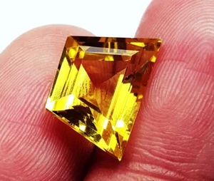 Natürlicher gelber Saphir 8,10 ct lose Edelsteine ausgefallene Form zertifiziert - Bild 1 von 4