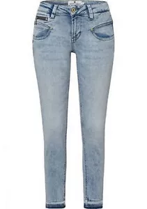 Pantalones de mezclilla Freeman T. Porter Alexa CR cintura media ajustados recortados para mujer elásticos azules - Imagen 1 de 1