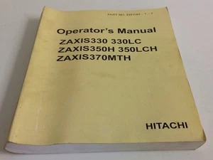 HITACHI Zaxis Excavator Operation Operator Manual Book Shop Maintenance EM1HH-1 - Picture 1 of 5