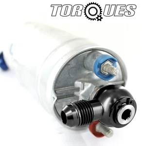 Salida de bomba de combustible AN-6 (6AN) M12x1.5 Banjo adaptador giratorio NEGRO para Bosch 044 - Imagen 1 de 3