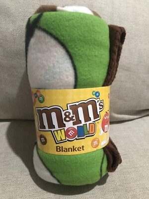 2013 M&M Spokescandies World Blanket Fleece Polyester 50"x60" Blanket New - Image 1 of 4