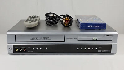 Sansui VRDVD4001 VHS 4 Head Hi-Fi Stereo DVD Combo Player w/Remote AV Cables - Image 1 of 4
