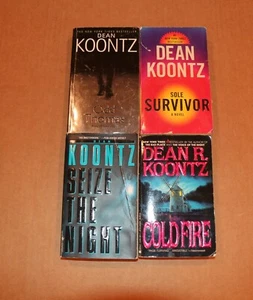 4 LOT DEAN KOONTZ SOLE SURVIVOR ODD THOMAS COLD FIRE SEIZE THE NIGHT - Picture 1 of 4