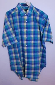 Neu mit Etikett Vintage Deadstock Neiman Marcus Herren mittelkurzarm gelb, blau, grün - Bild 1 von 7