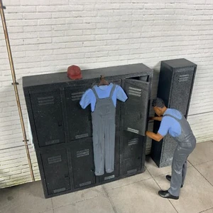 1-24 scale G scale diorama garage lockers- SET of 2 Detailed Model Car Part - Picture 1 of 6