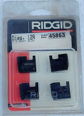 RIDGID 45863 Dies 12R 1/2 BSPT BLOX PIPE DIE SET / RIDGID 45863 - Image 1 of 3