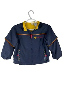 Lego Wear Navy Blue Yellow Lining Medium Weight Graphic 90s Jacket Size 5 - Picture 1 of 8