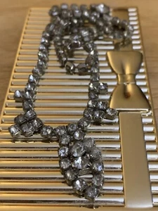 Vintage Czechoslovakia Rhinestone Necklace Costume Jewelry - Picture 1 of 11