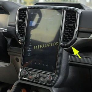 Carbon Fiber Dashboard Multimedia Screen Trim For 2024-2025 Ford Ranger Everest - Picture 1 of 7