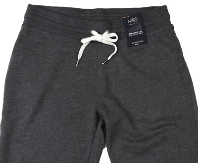 M&S Womens Marks and Spencer Grey Straight Joggers Size 20 18 10 Long - Image 1 of 4