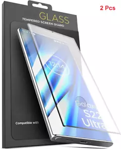 2X Samsung S22 Ultra Tempered Glass Screen Protector FingerPrint Hole Glue - UK - Picture 1 of 1