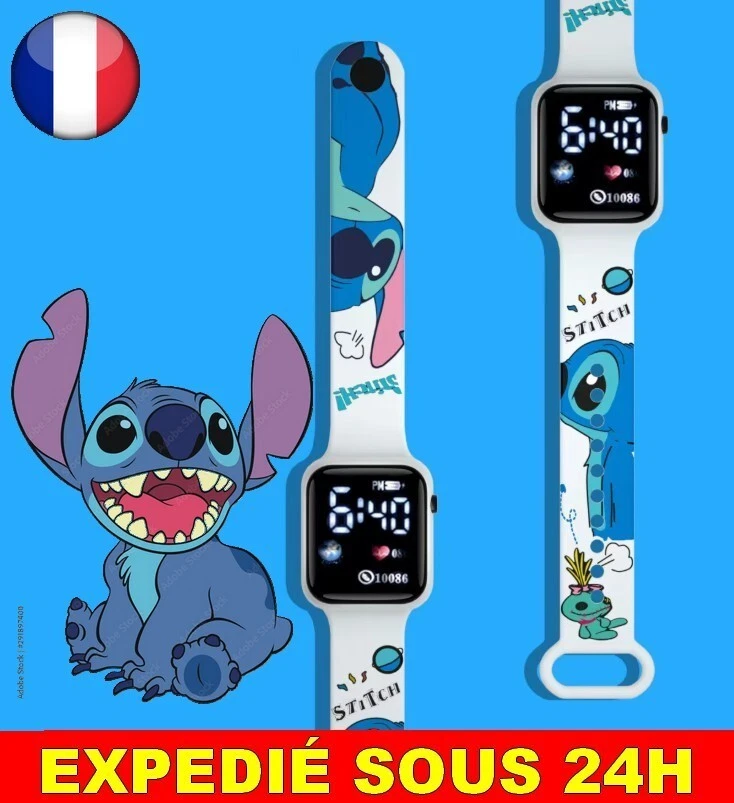 ✅ Montre DISNEY electronique Stitch Enfant Dessin Animé Garçon Fille Enfants - Photo 1/2
