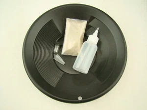 "Gold Rush Mining Kit" Real PayDirt - 10" Black Gold Pan-Vial - Snuffer - Yukon - Bild 1 von 3