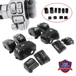 Hand Control Switch Housing Button Caps For Harley Street Electra Glide 96-13 - Picture 1 of 18