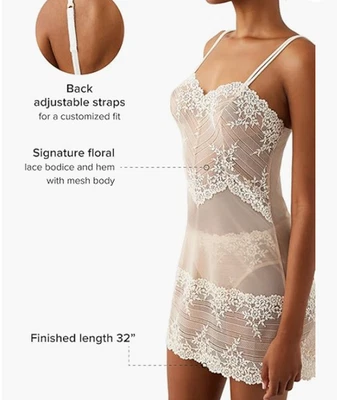 Wacoal Women's Embrace Lace Sheer Mesh Chemise Lingerie 814191 Sz M 4033 - Image 1 of 2
