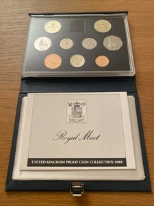 1989 UK Royal Mint Proof Coin Collection 9 Coin Set COA (31815) - Bild 1 von 11