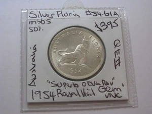 Florin 1954 plata gema sin circular excelente rollo moneda superficies de calidad #54.G1 - Imagen 1 de 15