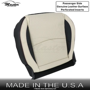 2014-2016 For Mazda3 Genuine Leather Perf. Passenger Bottom Cover Almond & Black - Bild 1 von 5