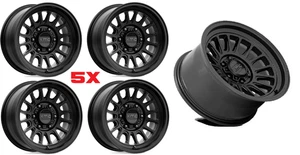 17 KMC IMPACT BLACK WHEELS RIMS KM724 FIT WRANGLER GLADIATOR JEEP 5X127 5X5 5 - Picture 1 of 5