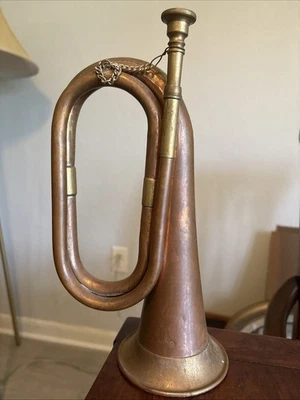 Vintage Brass &Copper Bugle-similar To Those Used In The Civil War - Image 1 of 4