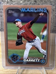 2024 Topps Braxton Garrett Gold Parallel /2024 Miami Marlins - Bild 1 von 3