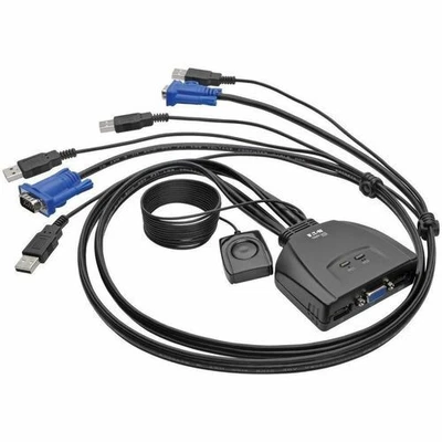 Eaton Tripp Lite Series 2-Port USB/VGA Cable KVM Switch with Cables and USB Peri - Image 1 of 4