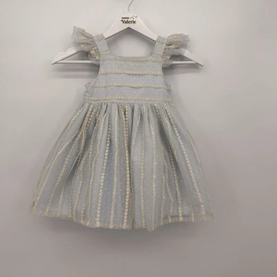 Pippa & Julie 3T ребенка ясельного возраста синий и слоновой кости пухлый тюль платье для официальных приемов хлопок платье вверх - Изображение 1 из 4