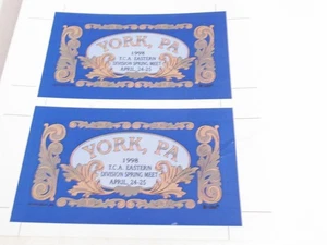K-LINE TCA 1998 EASTERN DIVISION YORK MEET- BILLBOARDS (2)-THIN PAPER- NEW -  M9 - Picture 1 of 1