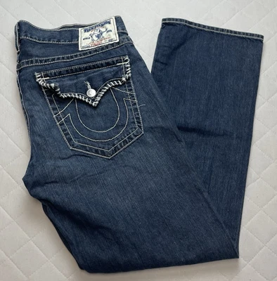 Vintage True Religion Jeans 40 X 33 Straight leg Flap Pocket Made in USA - Image 1 of 4