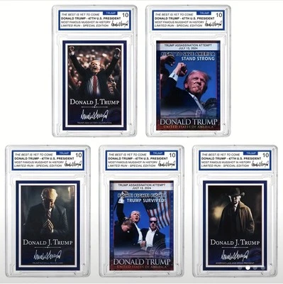🇺🇸HUGE! 5- PRESIDENT TRUMP GRADED 10 (MAKE OFFERS)🇺🇸 - Image 1 of 2