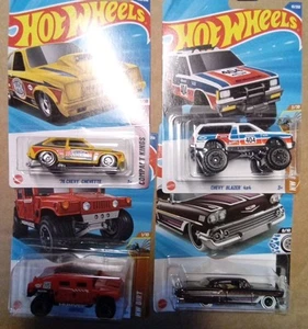 Hotwheels Chevy Lot chevette Blazer Humvee Impala - Picture 1 of 5