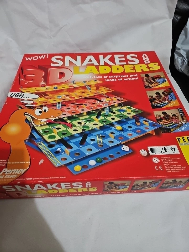 Rare Giant 3D Snakes And Ladders Tiered Board Game 2-6 Players. Used - Image 1 of 1