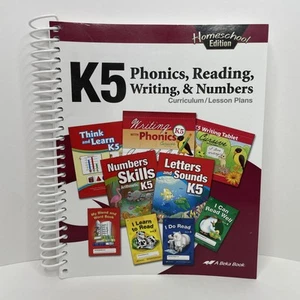 Abeka Homeschool K5 Phonics Reading Writing Numbers Curriculum Lesson Plans - Picture 1 of 12