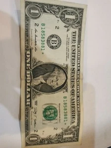 B18583881*Series 2009 B Star Note One Dollar Bill - Picture 1 of 4